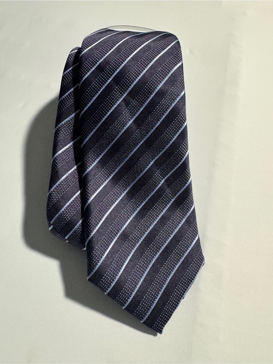 Alfani Other - Alfani Navy Blue Vintage Striped Tie Classic Width NWT Dark and Light Blue